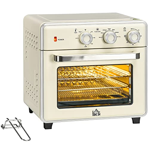 HOMCOM Minibackofen mit Umluft 20L Mini Ofen mit Backblech, Grillrost und Krümelblech, 90 °C-230 °C Heißluftfritteuse mit 5 Modi, Frittierkorb, 60 Min. Timer, 1400W, Metall HOMCOM Minibackofen mit Umluft 20L Mini Ofen mit Backblech, Grillrost und Krümelblech, 90 °C-230 °C Heißluftfritteuse mit 5 Modi, Frittierkorb, 60 Min. Timer, 1400W, Metall von HOMCOM