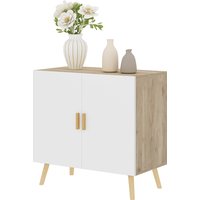 HOMCOM Mobile Multiuso mit 3 verstellbaren Regalen und erhöhter Basis, Modernes Holzdesign, 76x41.2x74 cm, Weiß und Eiche Aosom HOMCOM Mobile Multiuso mit 3 verstellbaren Regalen und erhöhter Basis, Modernes Holzdesign, 76x41.2x74 cm, Weiß und Eiche Aosom von HOMCOM
