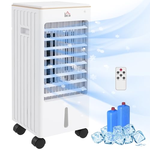 HOMCOM Mobiler Klimaanlage 3 in 1 Luftkühler mit 3 Stufen, 60° Oszillation und 3L Wassertank, Leise Luftbefeuchter mit Timerfunktion, Fernbedienung für Schlafzimmer, Büro HOMCOM Mobiler Klimaanlage 3 in 1 Luftkühler mit 3 Stufen, 60° Oszillation und 3L Wassertank, Leise Luftbefeuchter mit Timerfunktion, Fernbedienung für Schlafzimmer, Büro von HOMCOM