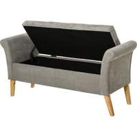 HOMCOM Moderne Design-Bank mit geschwungenen Armlehnen und Stauraumfunktion 2-in-1 136,5 x 45 x 62 cm Grau Aosom HOMCOM Moderne Design-Bank mit geschwungenen Armlehnen und Stauraumfunktion 2-in-1 136,5 x 45 x 62 cm Grau Aosom von HOMCOM