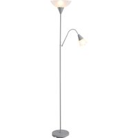 HOMCOM Moderne Stehlampe mit 2 Köpfen verstellbares Leselicht Standleuchte Doppelköpfiges Design mit Stahlfuß in Silber und Weiß 28x28x1795cm Aosom.de HOMCOM Moderne Stehlampe mit 2 Köpfen verstellbares Leselicht Standleuchte Doppelköpfiges Design mit Stahlfuß in Silber und Weiß 28x28x1795cm Aosom.de von HOMCOM