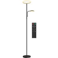 HOMCOM Moderne Stehleuchte mit 2 Lichtpunkten, Einstellbare Beleuchtung in 4 Stufen, Farbtemperatur 2700K-6500K, Stehlampe mit Fernbedienung und Touch-Befehlen, Schwarz Aosom HOMCOM Moderne Stehleuchte mit 2 Lichtpunkten, Einstellbare Beleuchtung in 4 Stufen, Farbtemperatur 2700K-6500K, Stehlampe mit Fernbedienung und Touch-Befehlen, Schwarz Aosom von HOMCOM