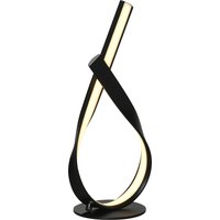 HOMCOM Moderne Tischlampe - Design-Spirallampe - dim. 21L x 15B x 43H cm - Schwarz, LED warmweiß   Aosom von HOMCOM