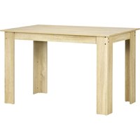 HOMCOM Moderner Esstisch mit großem Plateau für 4-6 Personen aus Spanplatte, Maße 120L x 69B x 75H cm Eiche Aosom HOMCOM Moderner Esstisch mit großem Plateau für 4-6 Personen aus Spanplatte, Maße 120L x 69B x 75H cm Eiche Aosom von HOMCOM