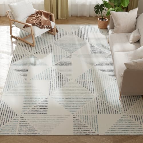 HOMCOM Moderner Flächenteppich, Geometrisches Muster Rutschfester waschbarer Teppich, Weicher Bodenteppich für Wohnzimmer, Schlafzimmer, Esszimmer, Home Office, 290 x 200 cm, Mehrfarbig HOMCOM Moderner Flächenteppich, Geometrisches Muster Rutschfester waschbarer Teppich, Weicher Bodenteppich für Wohnzimmer, Schlafzimmer, Esszimmer, Home Office, 290 x 200 cm, Mehrfarbig von HOMCOM
