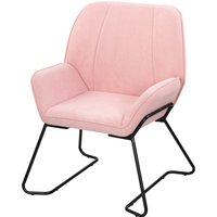 HOMCOM Moderner Loungesessel Lesesessel mit breitem und gepolstertem Sitzbezug aus Samt Metallbeine Sessel für Wohnzimmer Wohnzimmer Rosa Aosom HOMCOM Moderner Loungesessel Lesesessel mit breitem und gepolstertem Sitzbezug aus Samt Metallbeine Sessel für Wohnzimmer Wohnzimmer Rosa Aosom von HOMCOM
