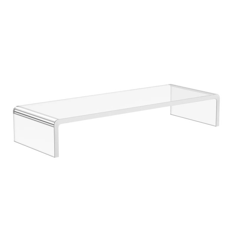 HOMCOM Monitorständer für Laptop PC Ergonomisch Acryl Transparent 53 x 19 x 9 cm von HOMCOM