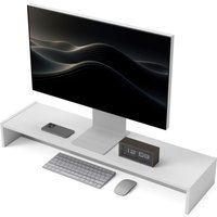 HOMCOM Monitorständer mit 2 Ablagefächern, Schreibtisch-Monitorständer aus Holz für Laptop und Computer, bis zu 16 kg belastbar, 100x27x15 cm, Weiß Aosom HOMCOM Monitorständer mit 2 Ablagefächern, Schreibtisch-Monitorständer aus Holz für Laptop und Computer, bis zu 16 kg belastbar, 100x27x15 cm, Weiß Aosom von HOMCOM