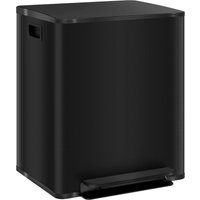 HOMCOM Mülleimer 2 x 25L Treteimer mit Deckel Fußpedal Inneneimer Edelstahl HOMCOM Mülleimer 2 x 25L Treteimer mit Deckel Fußpedal Inneneimer Edelstahl von HOMCOM