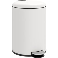 HOMCOM Mülleimer 20L Treteimer mit Deckel Fußpedal Inneneimer Metall Cremeweiß HOMCOM Mülleimer 20L Treteimer mit Deckel Fußpedal Inneneimer Metall Cremeweiß von HOMCOM