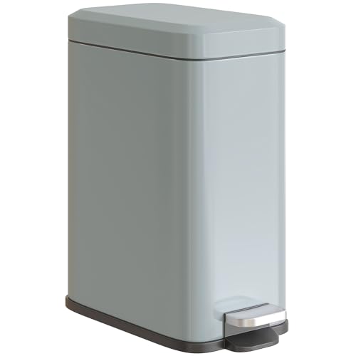 HOMCOM Mülleimer 5LTreteimer mit Softclose-Deckel und Pedal, Abfalleimer inkl. Inneneimer Kosmetikeimer für Wohnzimmer, Büro, Metall, Grau, 29,2 x 14 x 32 cm HOMCOM Mülleimer 5LTreteimer mit Softclose-Deckel und Pedal, Abfalleimer inkl. Inneneimer Kosmetikeimer für Wohnzimmer, Büro, Metall, Grau, 29,2 x 14 x 32 cm von HOMCOM