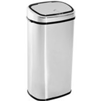 HOMCOM Mülleimer Automatik mit Sensor Edelstahl Silber (68L) von HOMCOM