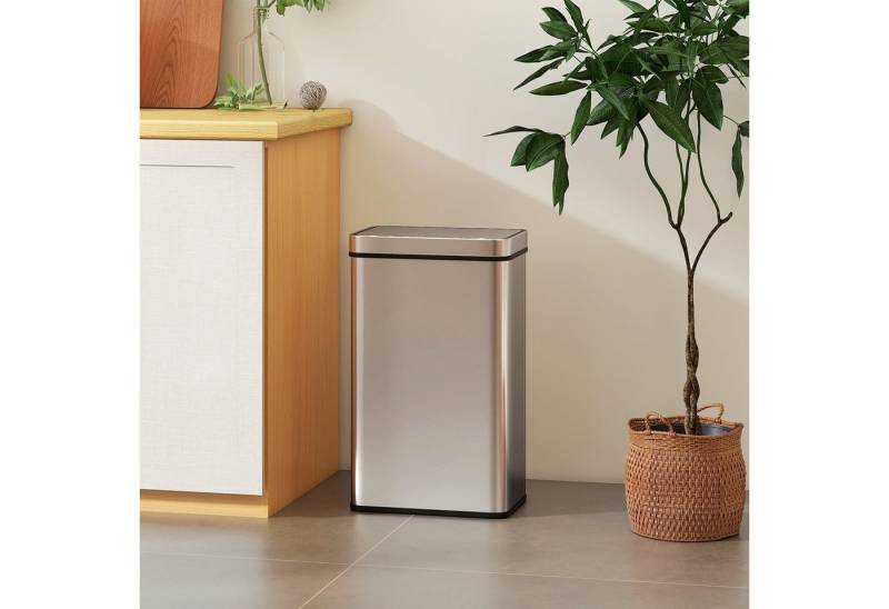 HOMCOM Mülleimer Fingerabdruckresistent, Automatische Schließ-Funktion, Silber HOMCOM Mülleimer Fingerabdruckresistent, Automatische Schließ-Funktion, Silber von HOMCOM