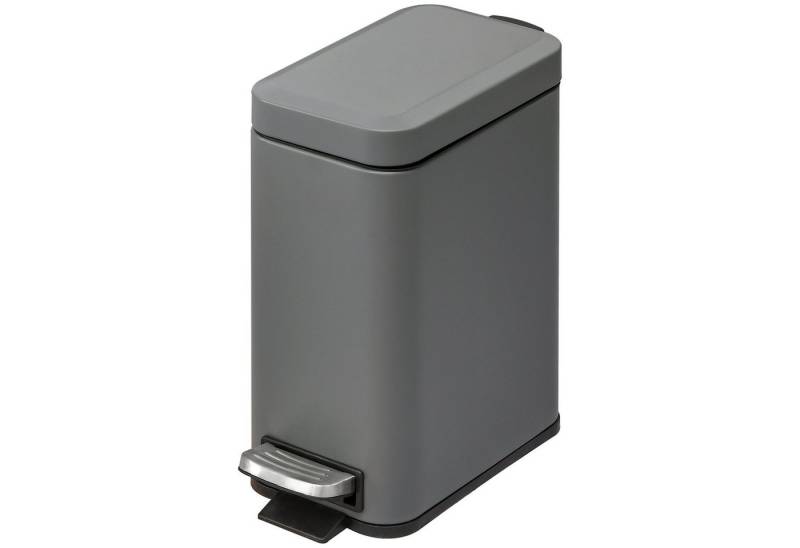 HOMCOM Mülleimer Treteimer Abfalleimer mit Deckel und Fußpedal, Grau 29,2 x 14 x 32 cm von HOMCOM