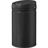 HOMCOM Mülleimer mit Sensor 30L Edelstahl Automatischer Leiser Mülleimer mit Soft-Close-Deckel, Bewegungssensor, Fingerabdruckresistente Abfalleimer für Büro, Schlafzimmer, Küchen Schwarz   Aosom von HOMCOM