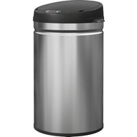 HOMCOM Mülleimer mit Sensor 30L Edelstahl Automatischer Leiser Mülleimer mit Soft-Close-Deckel, Bewegungssensor, Fingerabdruckresistente Abfalleimer für Büro, Schlafzimmer, Küchen Silber   Aosom von HOMCOM
