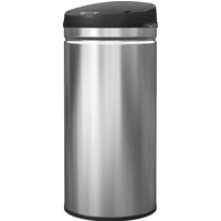 HOMCOM Mülleimer mit Sensor 42L Edelstahl Automatischer Leiser Mülleimer mit Soft-Close-Deckel, Bewegungssensor, Fingerabdruckresistente Abfalleimer für Büro, Schlafzimmer, Küchen Silber   Aosom von HOMCOM