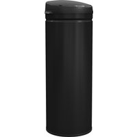 HOMCOM Mülleimer mit Sensor 50L Edelstahl Automatischer Leiser Mülleimer mit Soft-Close-Deckel, Bewegungssensor, Fingerabdruckresistente Abfalleimer für Büro, Schlafzimmer, Küchen Schwarz   Aosom von HOMCOM