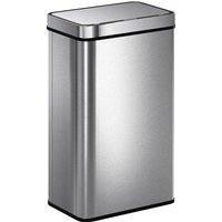 HOMCOM Mülleimer mit Sensor 60L Edelstahl Leiser Automatischer Abfalleimer mit Soft-Close-Deckel, Fingerabdruckresistente Mülleimer für Küchen, Büro, Schlafzimmer, Silber   Aosom von HOMCOM