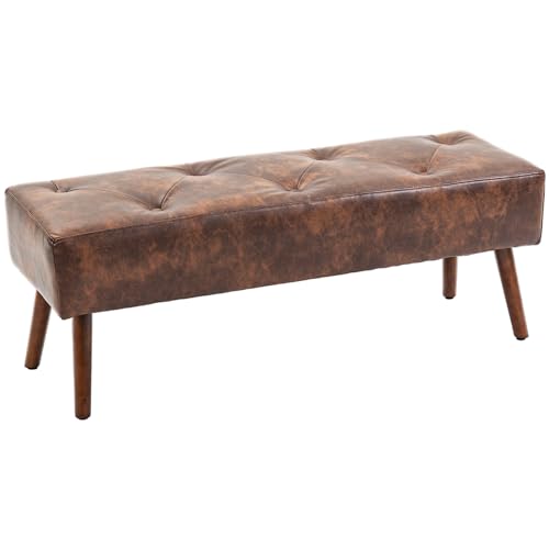 HOMCOM Multifunktionshocker Multifunktionsbank Klassischer Fußhocker Nachttischhocker mit Holzfüßen und gepolsterter Sitzfläche 120 kg Belastbarkeit für Eingangsbereich 114x38x42 cm Braun HOMCOM Multifunktionshocker Multifunktionsbank Klassischer Fußhocker Nachttischhocker mit Holzfüßen und gepolsterter Sitzfläche 120 kg Belastbarkeit für Eingangsbereich 114x38x42 cm Braun von HOMCOM