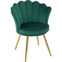HOMCOM Muschelstuhl Frisierstuhl Samtstuhl Salonstuhl mit goldenen Metallbeinen für Wohnzimmer Schlafzimmer und Esszimmer 67B x 64T x 77H cm Grün Aosom HOMCOM Muschelstuhl Frisierstuhl Samtstuhl Salonstuhl mit goldenen Metallbeinen für Wohnzimmer Schlafzimmer und Esszimmer 67B x 64T x 77H cm Grün Aosom von HOMCOM