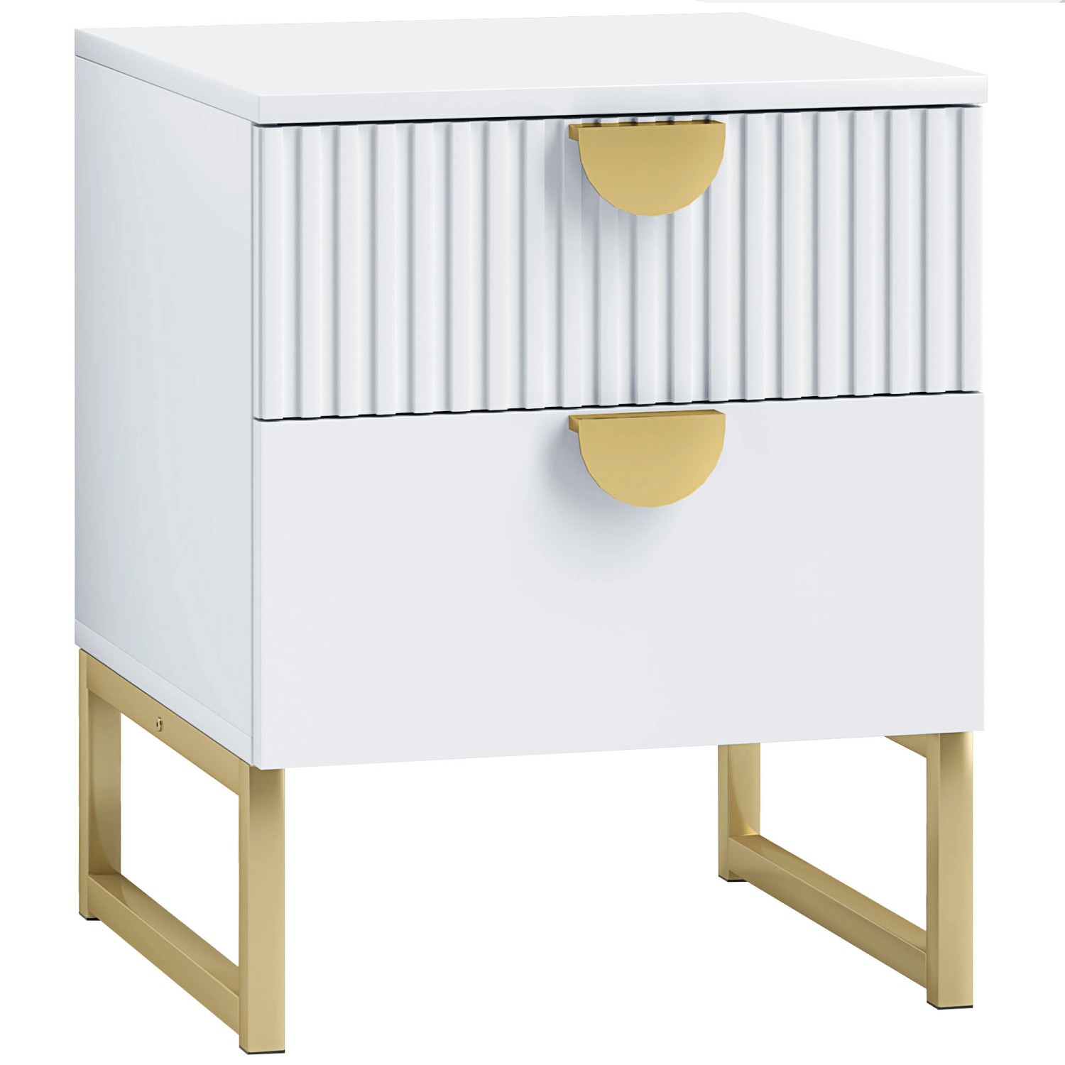 HOMCOM Nachttisch Beistelltisch MDF Weiß 40L x 40B x 50H cm HOMCOM Nachttisch Beistelltisch MDF Weiß 40L x 40B x 50H cm von HOMCOM