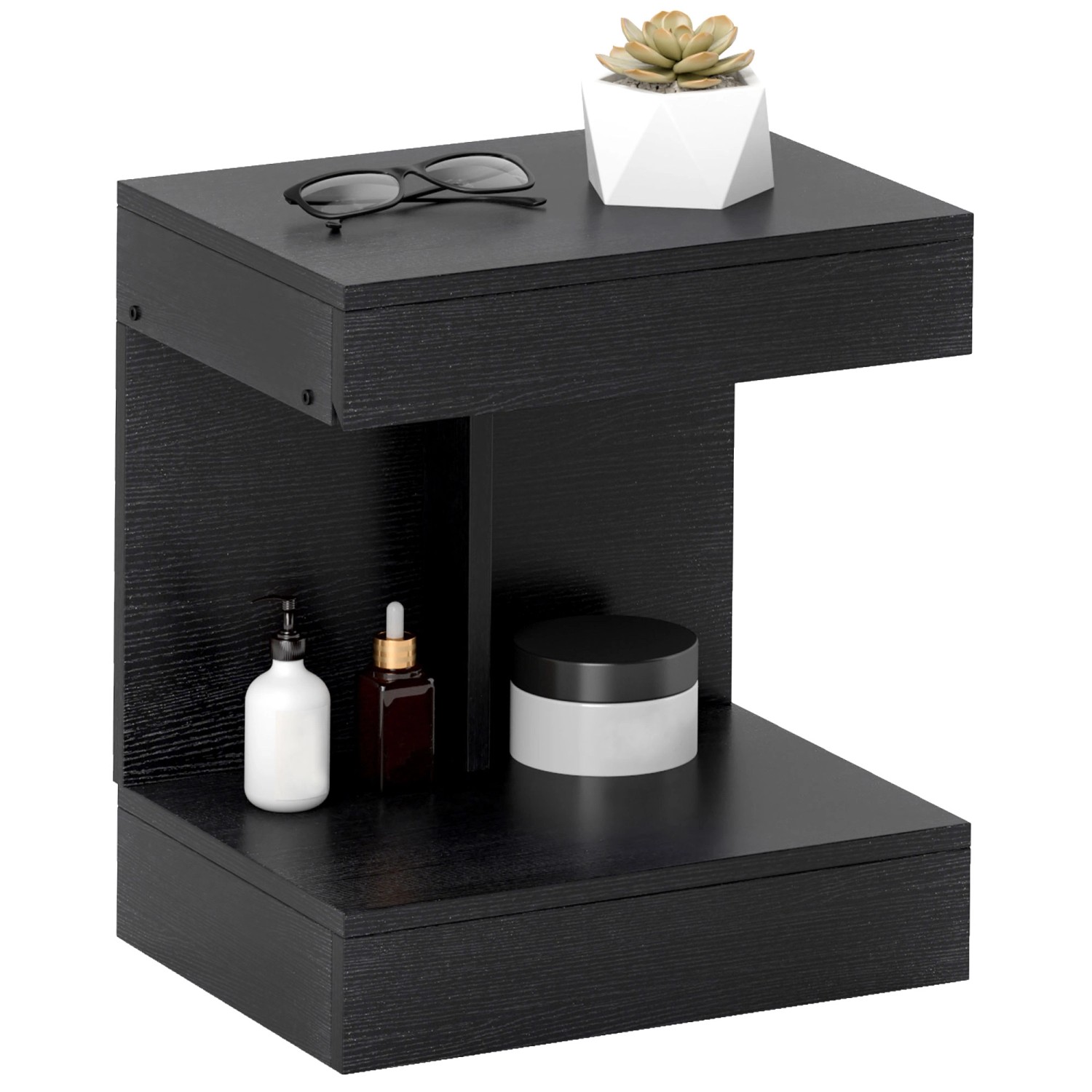 HOMCOM Nachttisch Beistelltisch Spanplatte Schwarz 40L x 30B x 46H cm HOMCOM Nachttisch Beistelltisch Spanplatte Schwarz 40L x 30B x 46H cm von HOMCOM