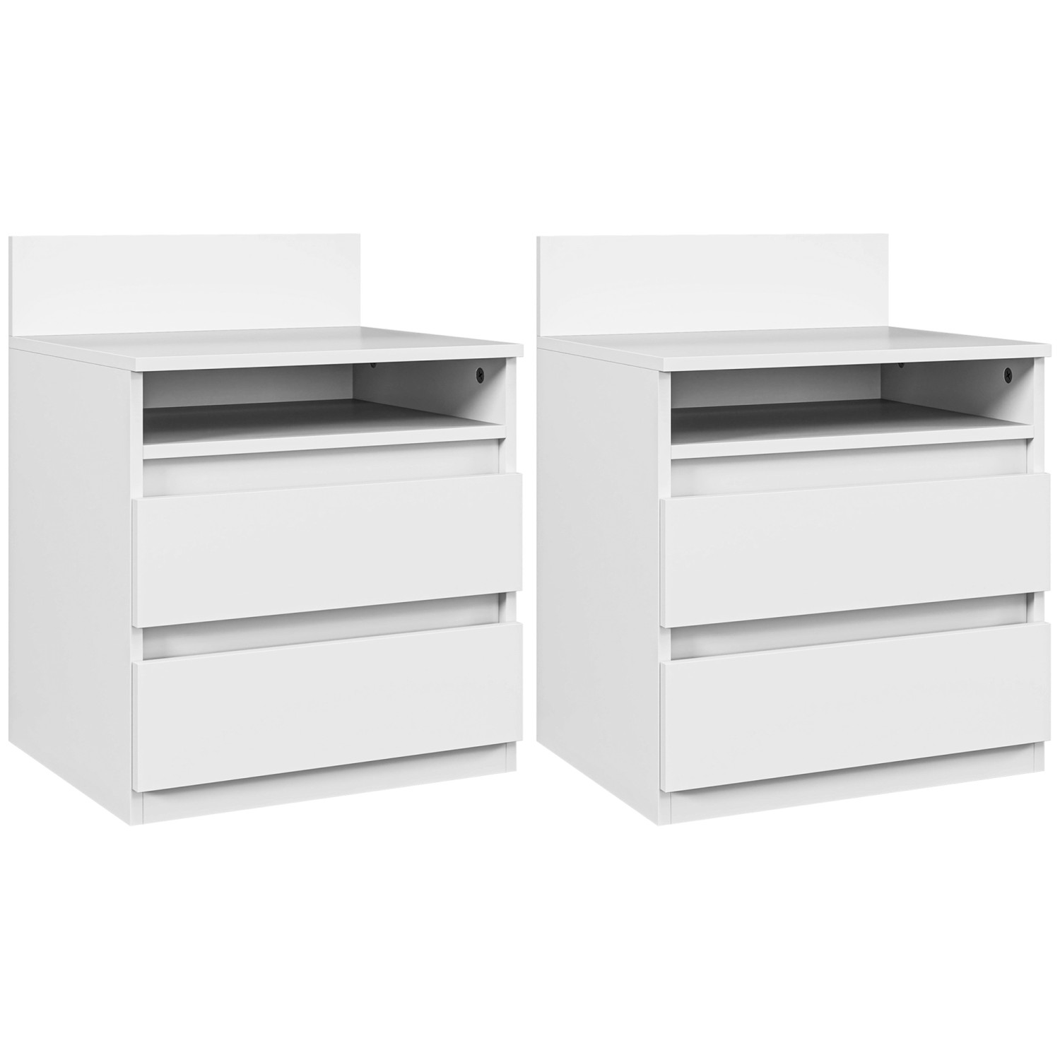 HOMCOM Nachttisch Beistelltisch Spanplatte Weiß 39,6L x 32,3B x 50,4H cm HOMCOM Nachttisch Beistelltisch Spanplatte Weiß 39,6L x 32,3B x 50,4H cm von HOMCOM