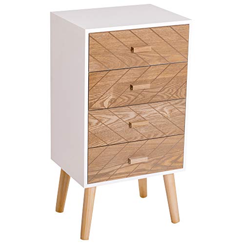HOMCOM Nachttisch Nachtkommode Flurkommode mit Schubladen Holz weiß + Natur 40 x 30 x 75 cm HOMCOM Nachttisch Nachtkommode Flurkommode mit Schubladen Holz weiß + Natur 40 x 30 x 75 cm von HOMCOM
