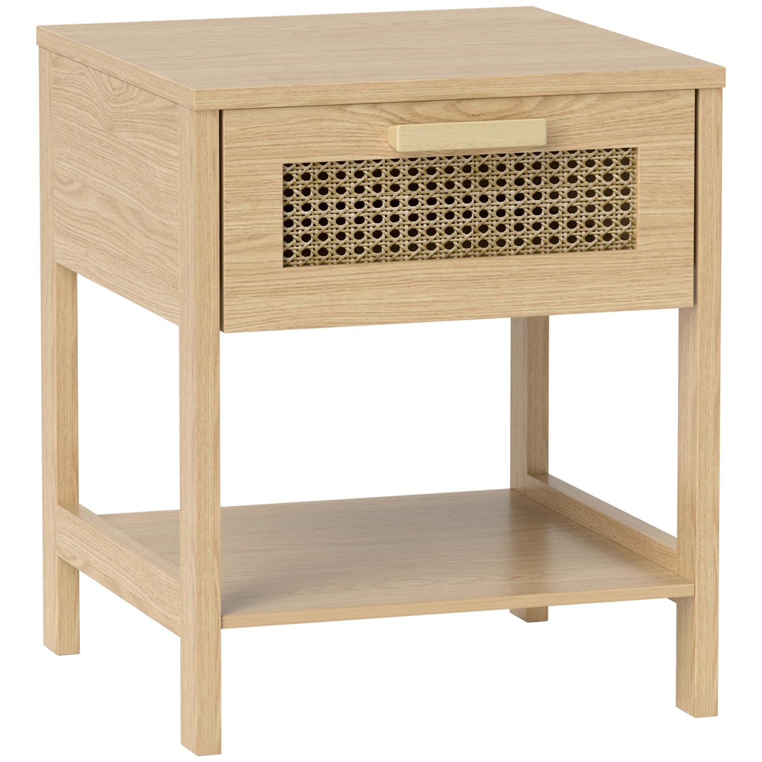 HOMCOM Nachttisch Nachtschrank MDF Naturholz 40L x 40B x 48,4H cm HOMCOM Nachttisch Nachtschrank MDF Naturholz 40L x 40B x 48,4H cm von HOMCOM