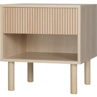 HOMCOM Nachttisch Nachtschrank mit Schublade und Fach Skandinavischer Stil 47 x 47 x 50 cm Naturholz   Aosom von HOMCOM