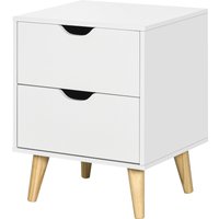 HOMCOM Nachttisch Nachttisch im skandinavischen Stil mit 2 Schubladen in Weiß und Holzoptik - 40 x 35 x 50,5 cm Aosom HOMCOM Nachttisch Nachttisch im skandinavischen Stil mit 2 Schubladen in Weiß und Holzoptik - 40 x 35 x 50,5 cm Aosom von HOMCOM