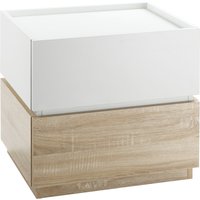 HOMCOM Nachttisch mit Schublade Nachtschrank stapelbar Schubladenschrank Schlafzimmer Nachtkommode Spanplatte Weiß+Natur 50 x 40 x 47,5 cm Aosom HOMCOM Nachttisch mit Schublade Nachtschrank stapelbar Schubladenschrank Schlafzimmer Nachtkommode Spanplatte Weiß+Natur 50 x 40 x 47,5 cm Aosom von HOMCOM