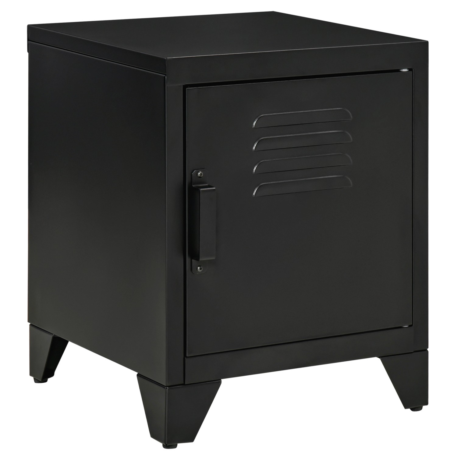 HOMCOM Nachttisch mit Verstellbarem Regal Tür Metall Schwarz 50 x 40 x 47,5 cm HOMCOM Nachttisch mit Verstellbarem Regal Tür Metall Schwarz 50 x 40 x 47,5 cm von HOMCOM