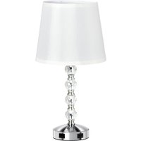 HOMCOM Nachttischlampe Kristall Tischlampe mit Schalter Touch Ladefunktion E27 von HOMCOM