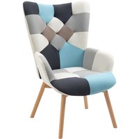 HOMCOM Ohrensessel mit gestepptem Samtbezug und Holzbeinen, 66x76x98cm, Mehrfarbig Aosom HOMCOM Ohrensessel mit gestepptem Samtbezug und Holzbeinen, 66x76x98cm, Mehrfarbig Aosom von HOMCOM