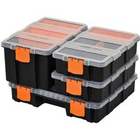 HOMCOM Organizer, BxHxL: 22,5 x 5,5 x 28,7 cm, Polypropylen (PP) - schwarz | orange von HOMCOM