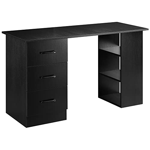 HOMCOM PC-Schreibtisch mit 3 Schubladen und 3 Fächern, Schreibtisch für Schlafzimmer und Büro 120x49x72cm, Schwarz HOMCOM PC-Schreibtisch mit 3 Schubladen und 3 Fächern, Schreibtisch für Schlafzimmer und Büro 120x49x72cm, Schwarz von HOMCOM