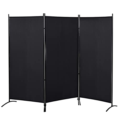 HOMCOM Paravent 3 Paneele ABM. 2,53L x 0,5l x 1,82H m Seitenmarkise Sichtschutz Paravent auf Metalltrennfuß Polyester mit hoher Dichte schwarz HOMCOM Paravent 3 Paneele ABM. 2,53L x 0,5l x 1,82H m Seitenmarkise Sichtschutz Paravent auf Metalltrennfuß Polyester mit hoher Dichte schwarz von HOMCOM