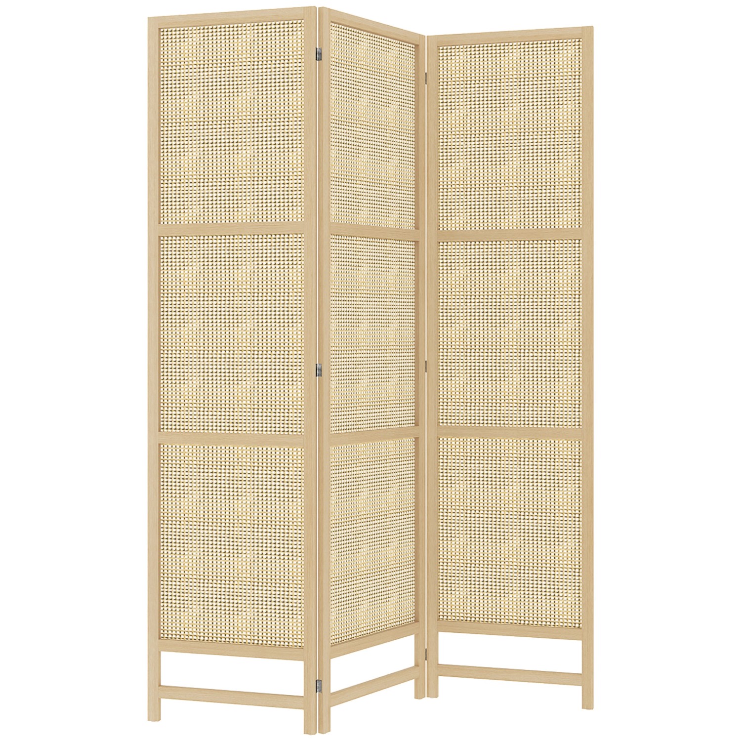 HOMCOM Paravent 3-teilig PP Rattan Naturholz 135L x 1,7B x 180H cm HOMCOM Paravent 3-teilig PP Rattan Naturholz 135L x 1,7B x 180H cm von HOMCOM