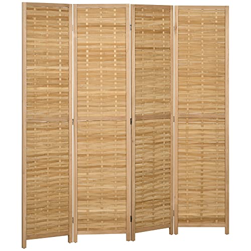 HOMCOM Paravent 4-teilig, 160 x 170 cm Raumteiler, Trennwand aus Bambus, Faltbarer Sichtschutz, Raumtrenner Stellwand für Wohnzimmer, Schlafzimmer, Natur HOMCOM Paravent 4-teilig, 160 x 170 cm Raumteiler, Trennwand aus Bambus, Faltbarer Sichtschutz, Raumtrenner Stellwand für Wohnzimmer, Schlafzimmer, Natur von HOMCOM