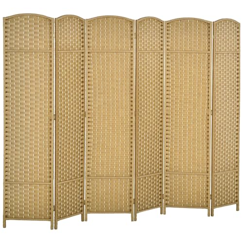 HOMCOM Paravent 6-teilig 240 x 170 cm Raumteiler Faltbar Trennwand aus Bambus, Sichtschutz Raumtrenner Stellwand für Wohnzimmer Natur HOMCOM Paravent 6-teilig 240 x 170 cm Raumteiler Faltbar Trennwand aus Bambus, Sichtschutz Raumtrenner Stellwand für Wohnzimmer Natur von HOMCOM