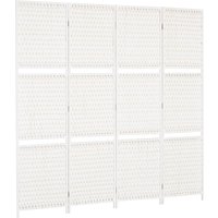 HOMCOM Paravent Innenraum 4 Panel 181L x 180H cm 2 Regale faltbarer Raumteiler aus Pinienholz Bambus Papierfasern geflochtenes Strohpapier weiß paille Aosom HOMCOM Paravent Innenraum 4 Panel 181L x 180H cm 2 Regale faltbarer Raumteiler aus Pinienholz Bambus Papierfasern geflochtenes Strohpapier weiß paille Aosom von HOMCOM