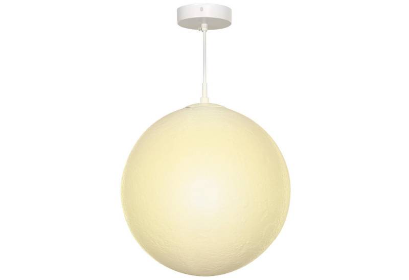 HOMCOM Pendelleuchte 3D Mondlampe mit APP Steuerung, Intelligente LED-Glühbirne, Deckenlampe mit CCT und RGB Farbwechsel von HOMCOM