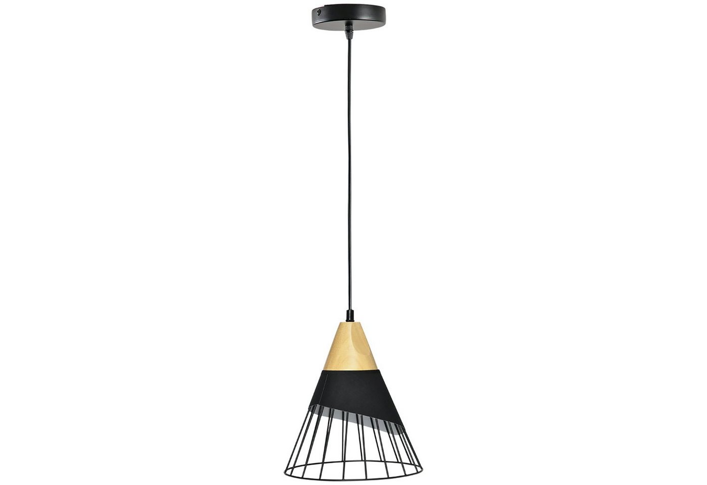 HOMCOM Pendelleuchte Deckenlampe mit E27 Sockel, für Flur, Schlafzimmer, Schwarz, Ø24 x 28cm HOMCOM Pendelleuchte Deckenlampe mit E27 Sockel, für Flur, Schlafzimmer, Schwarz, Ø24 x 28cm von HOMCOM