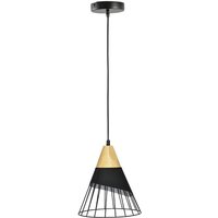 HOMCOM Pendelleuchte schwarz Holz Metall B/H/T: ca. 24x28x24 cm HOMCOM Pendelleuchte schwarz Holz Metall B/H/T: ca. 24x28x24 cm von HOMCOM