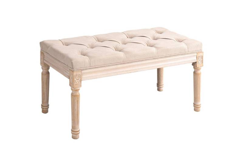 HOMCOM Polsterbank Flurbank mit Knöpfen (Bettbank, 1-St., Sitzbank), Beige 80 x 40 x 43cm von HOMCOM