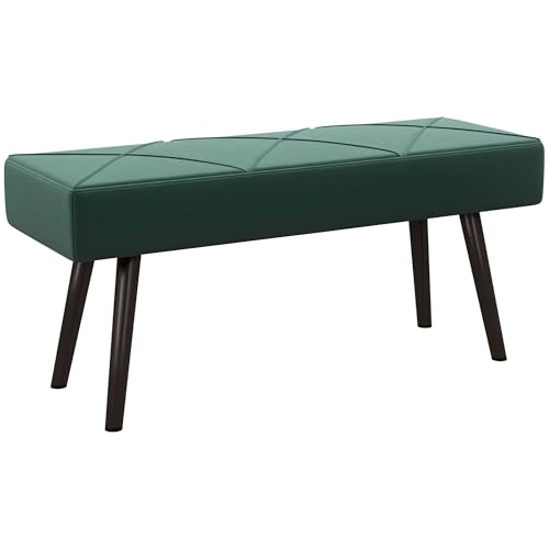 HOMCOM Sitzbank Polsterbank in Samtoptik, Bettbank mit X-Muster, Stahlbeine, Schuhbank für Schlafzimmer, Wohnzimmer, Flur, 100 x 36 x 45 cm, Grün HOMCOM Sitzbank Polsterbank in Samtoptik, Bettbank mit X-Muster, Stahlbeine, Schuhbank für Schlafzimmer, Wohnzimmer, Flur, 100 x 36 x 45 cm, Grün von HOMCOM