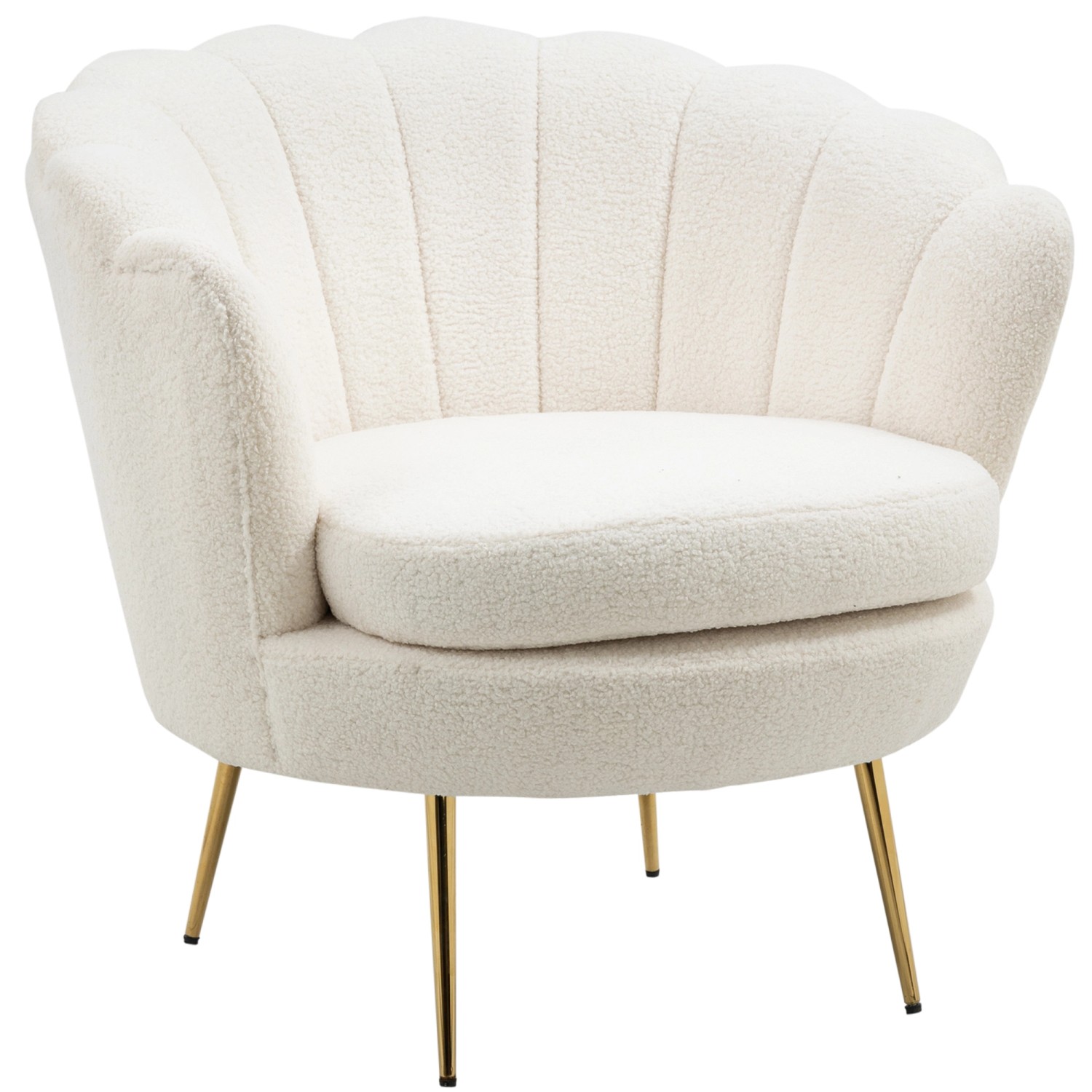 HOMCOM Polstersessel Polyester Schaumstoff Weiß 79L x 77B x 77H cm HOMCOM Polstersessel Polyester Schaumstoff Weiß 79L x 77B x 77H cm von HOMCOM