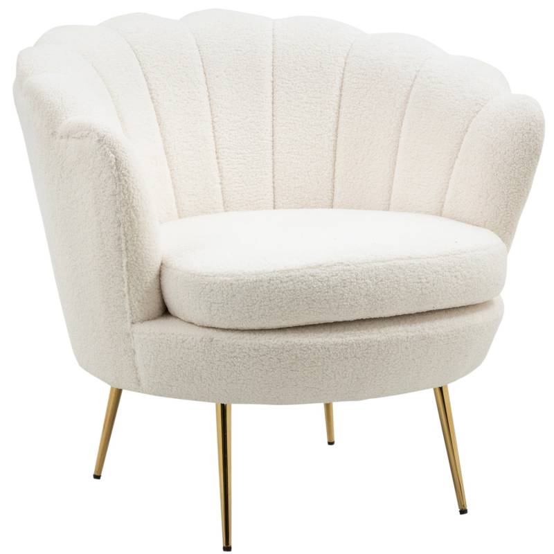 HOMCOM Polstersessel Polyester Schaumstoff Weiß 79L x 77B x 77H cm HOMCOM Polstersessel Polyester Schaumstoff Weiß 79L x 77B x 77H cm von HOMCOM